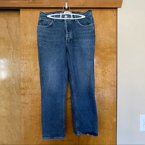 Agolde Riley High Rise Straight Crop Jean